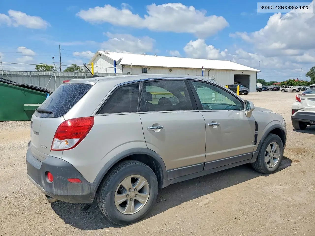 2008 Saturn Vue Xe VIN: 3GSDL43NX8S624825 Lot: 58547616