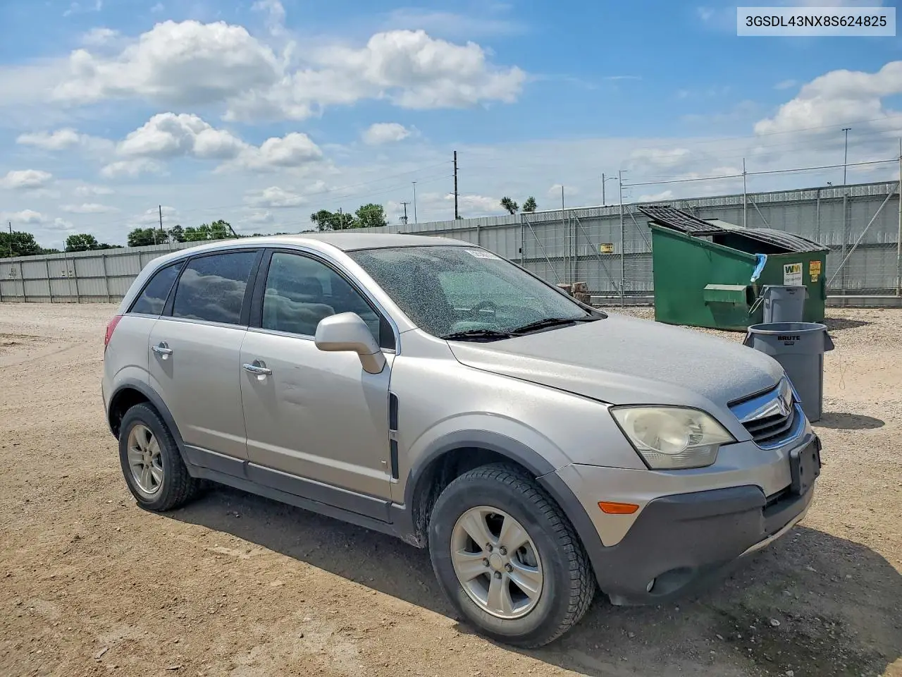 2008 Saturn Vue Xe VIN: 3GSDL43NX8S624825 Lot: 58547616
