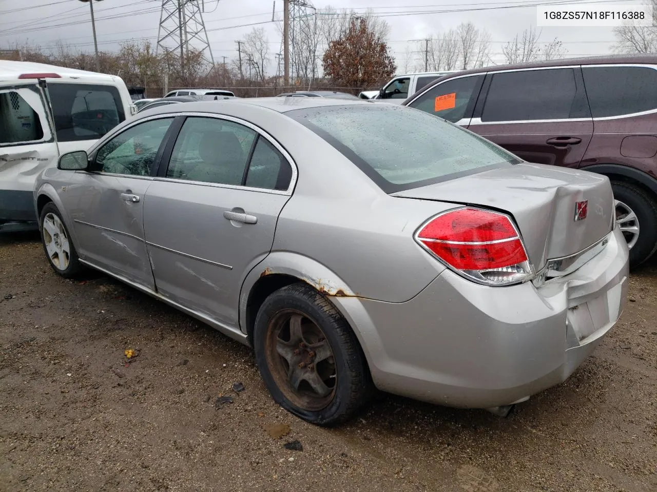 2008 Saturn Aura Xe VIN: 1G8ZS57N18F116388 Lot: 72026003