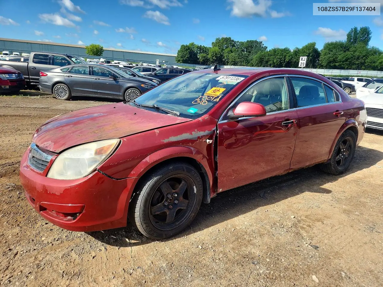 2009 Saturn Aura Xe VIN: 1G8ZS57B29F137404 Lot: 57911236