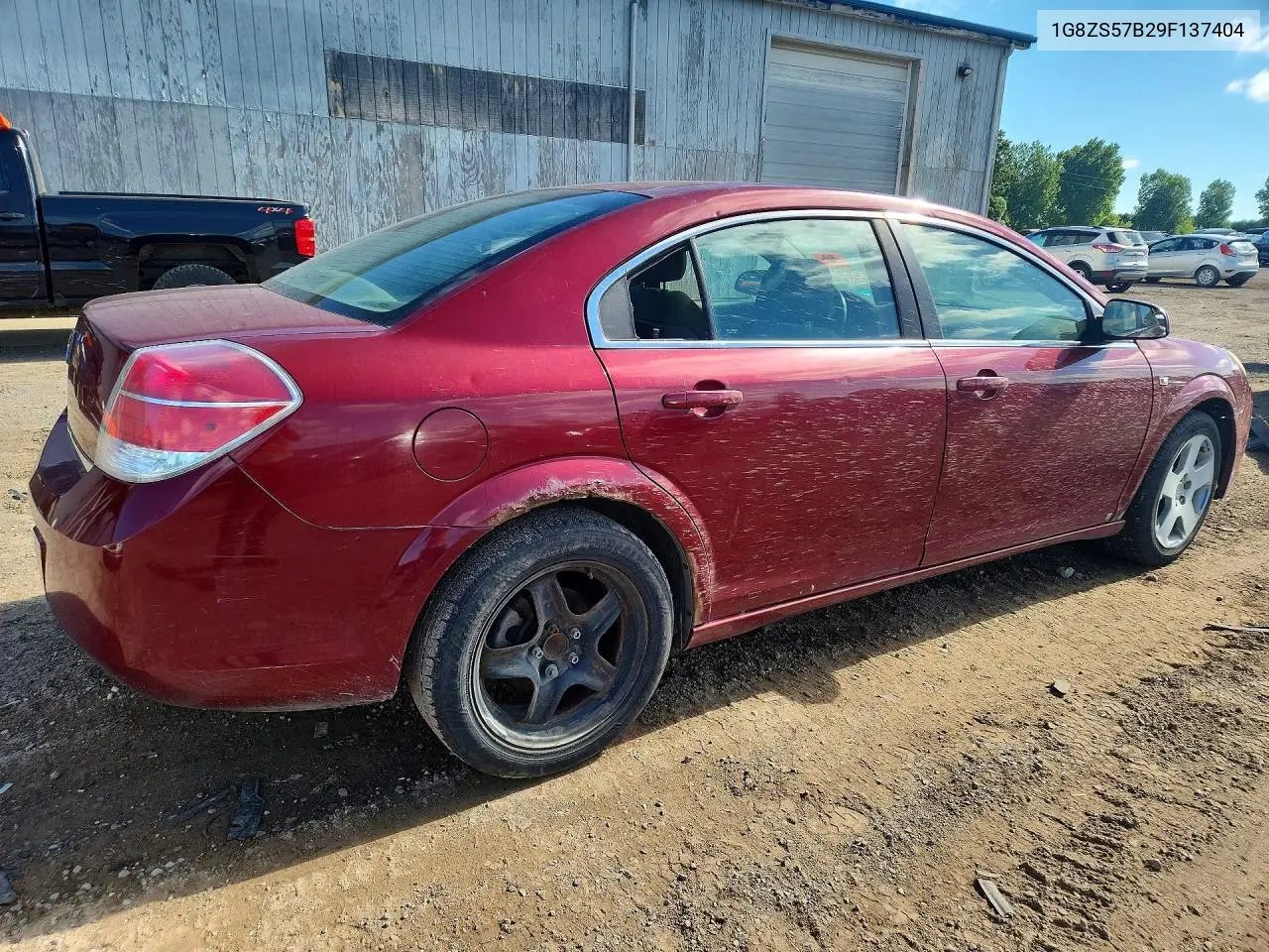 2009 Saturn Aura Xe VIN: 1G8ZS57B29F137404 Lot: 57911236