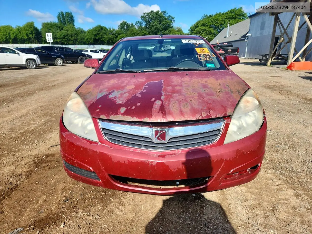 2009 Saturn Aura Xe VIN: 1G8ZS57B29F137404 Lot: 57911236