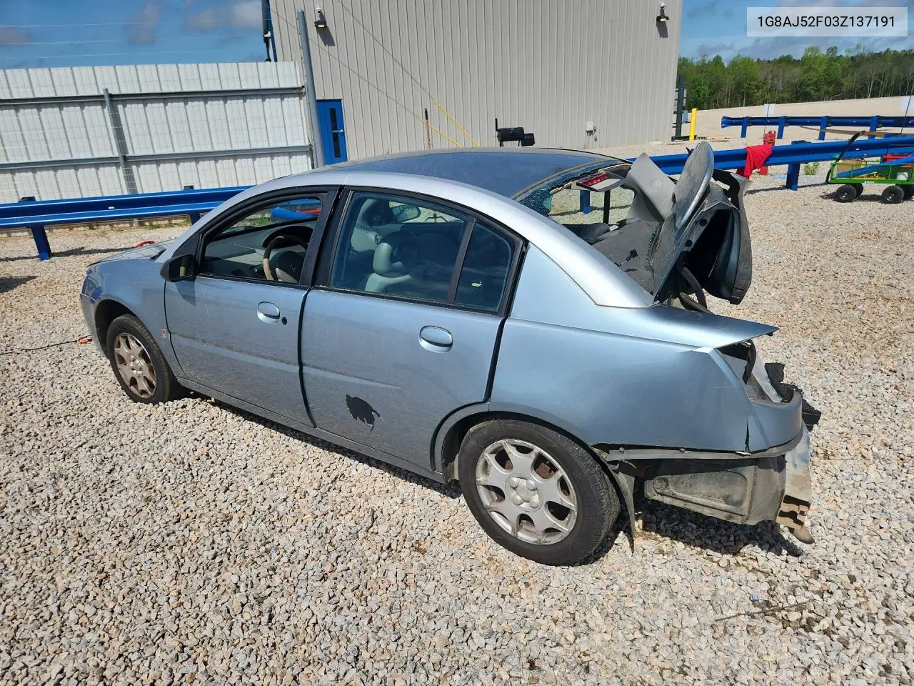 2003 Saturn Ion VIN: 1G8AJ52F03Z137191 Lot: 48306106