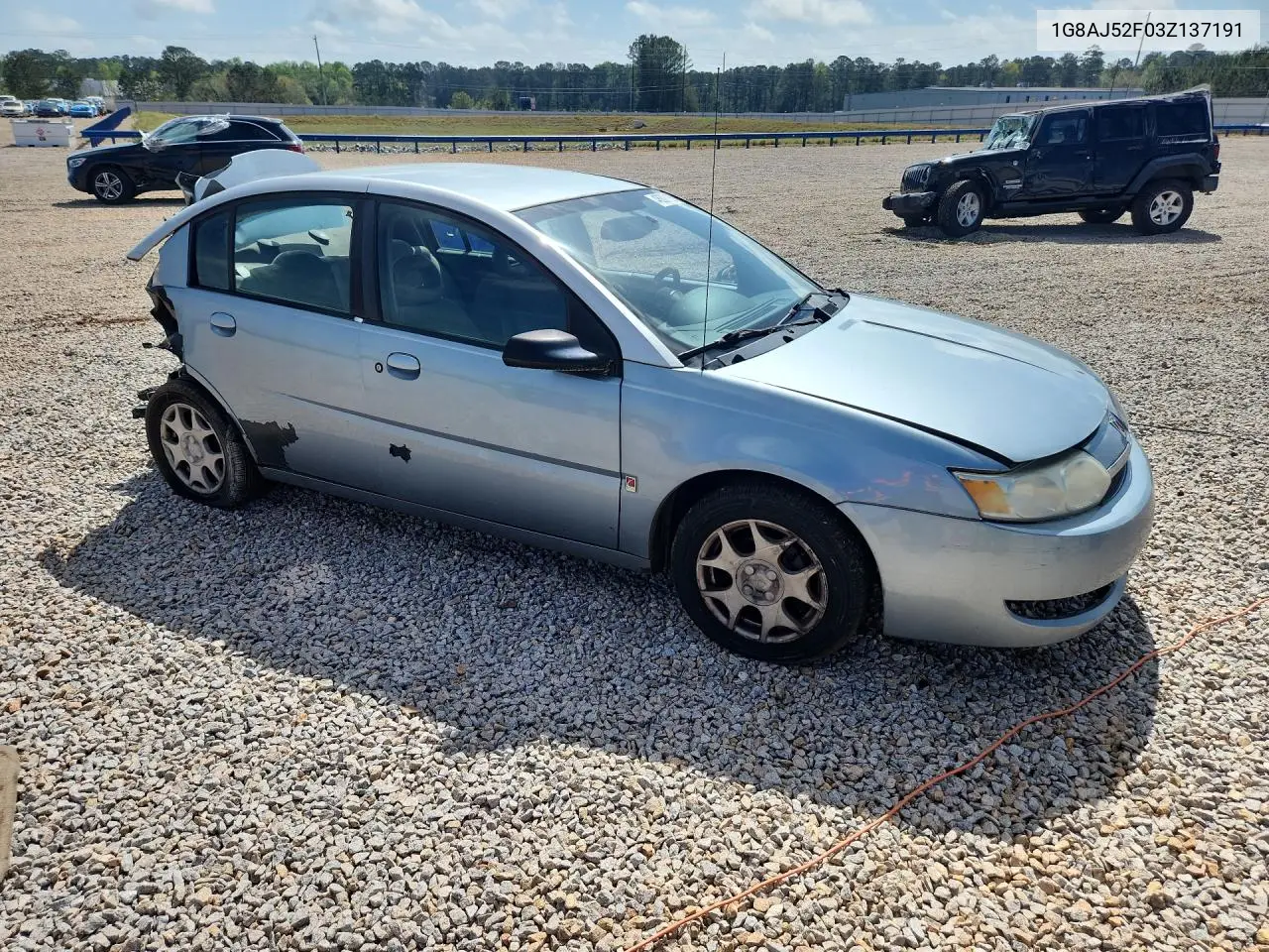 2003 Saturn Ion VIN: 1G8AJ52F03Z137191 Lot: 48306106