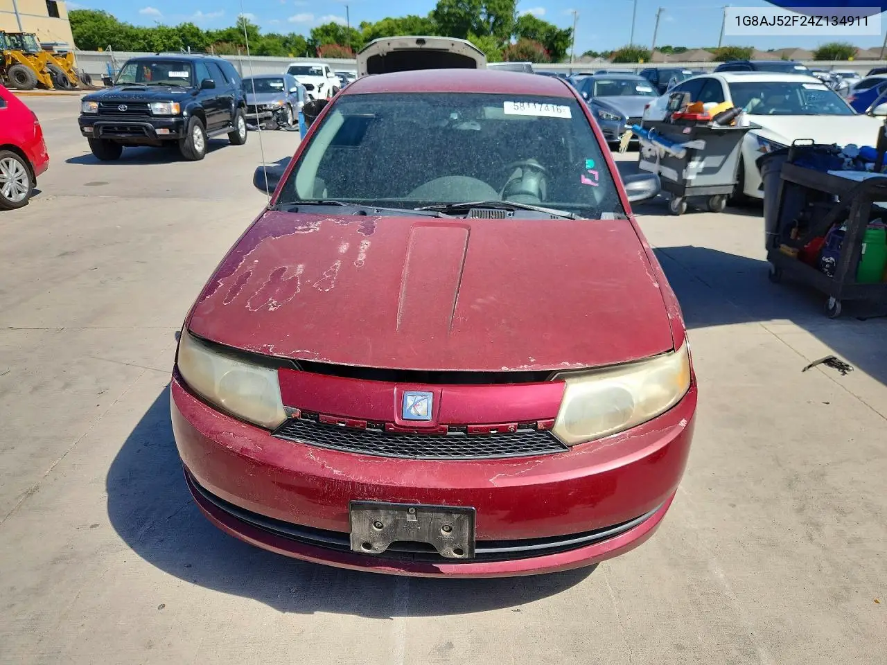 2004 Saturn Ion Level 2 VIN: 1G8AJ52F24Z134911 Lot: 58117416