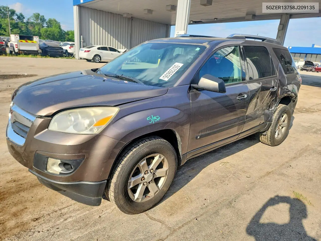 2008 Saturn Outlook Xe VIN: 5GZER13758J209135 Lot: 55726636