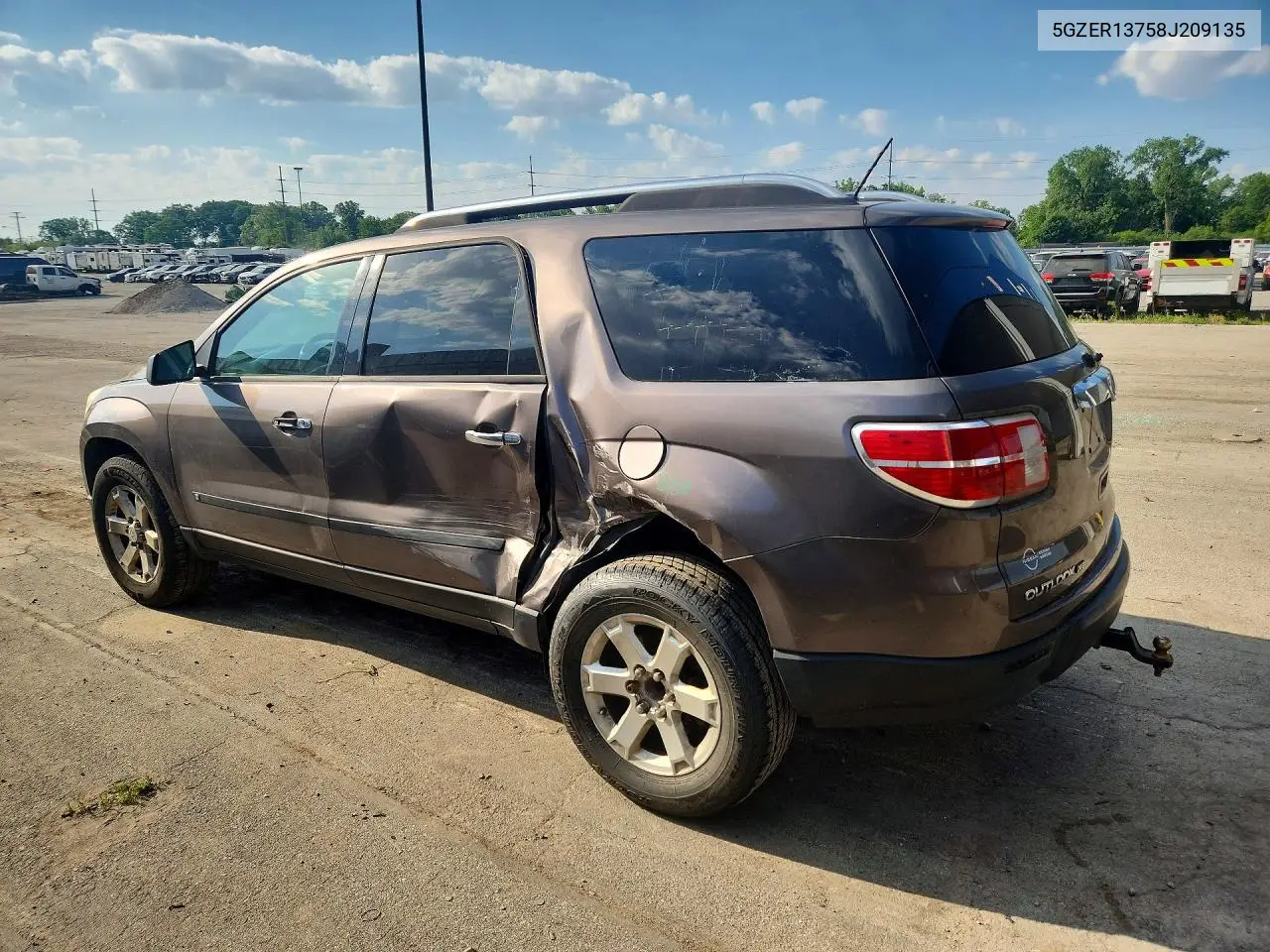 2008 Saturn Outlook Xe VIN: 5GZER13758J209135 Lot: 55726636