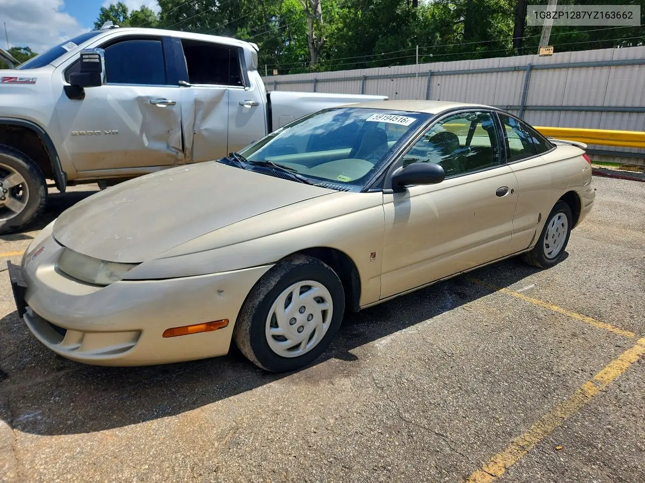 2000 Saturn Sc1 VIN: 1G8ZP1287YZ163662 Lot: 59194516