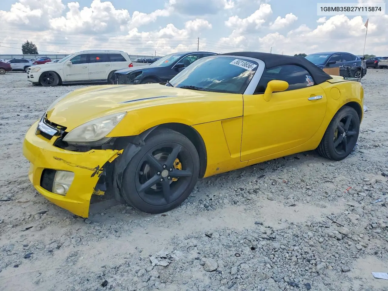2007 Saturn Sky VIN: 1G8MB35B27Y115874 Lot: 56218656