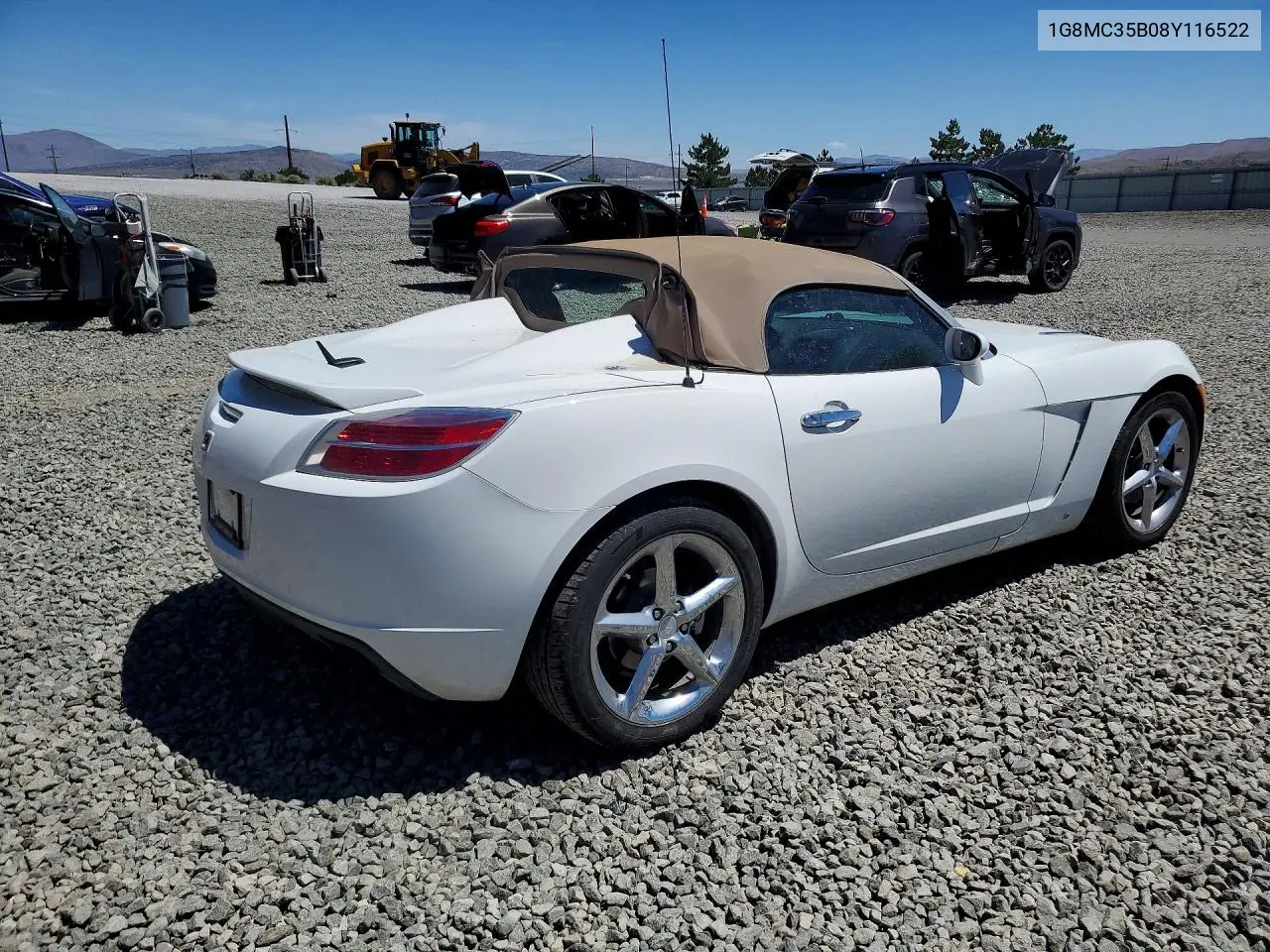 2008 Saturn Sky VIN: 1G8MC35B08Y116522 Lot: 58136276