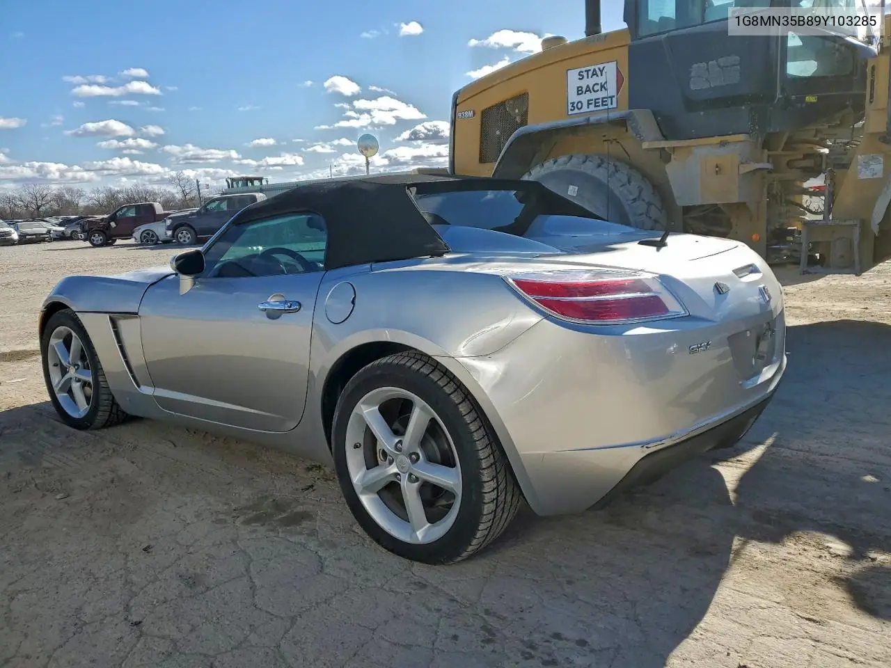 2009 Saturn Sky VIN: 1G8MN35B89Y103285 Lot: 73718805