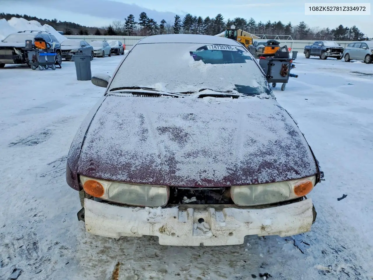 2001 Saturn Sl2 VIN: 1G8ZK52781Z334972 Lot: 52293396