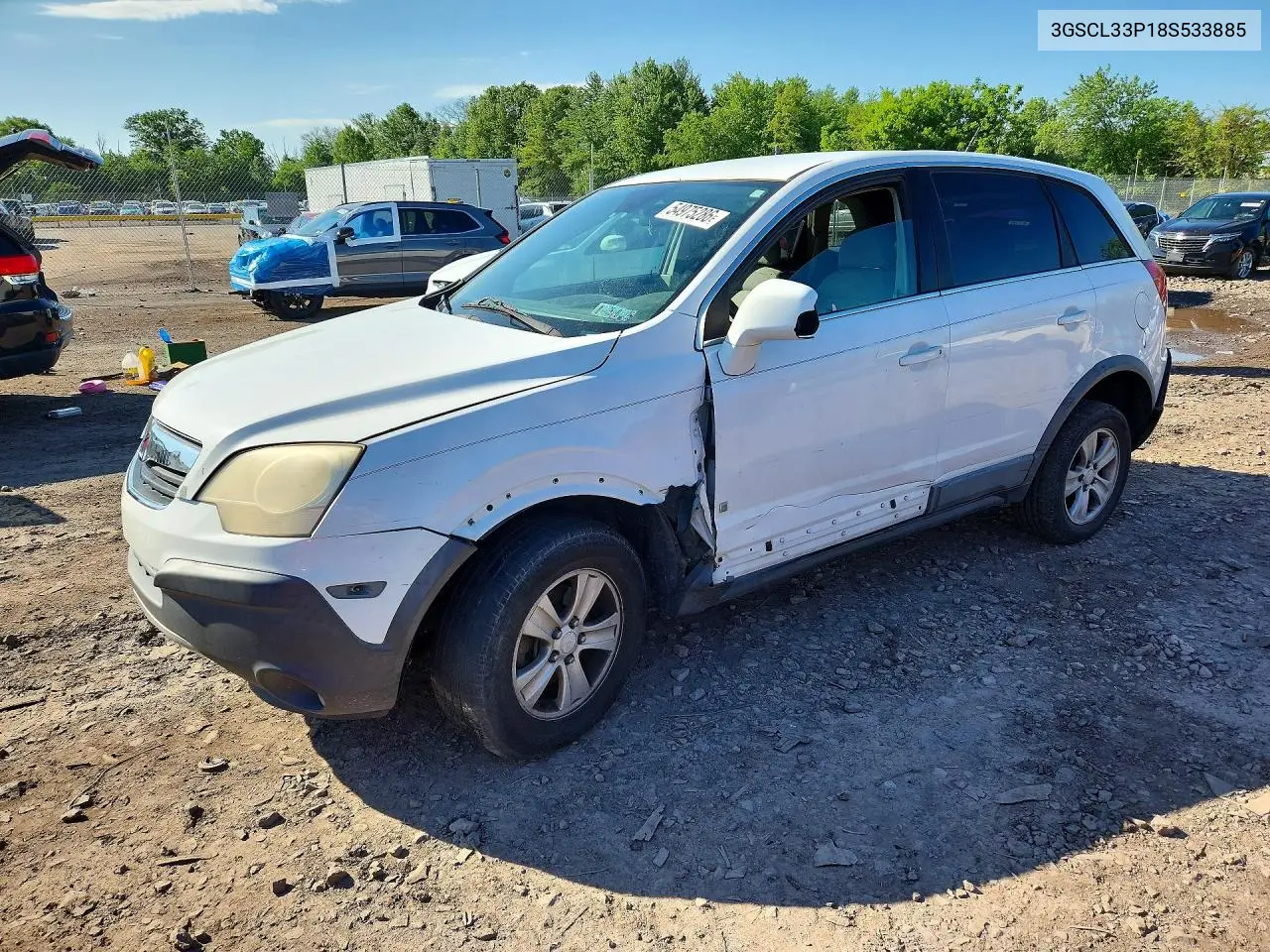2008 Saturn Vue Xe VIN: 3GSCL33P18S533885 Lot: 54975286