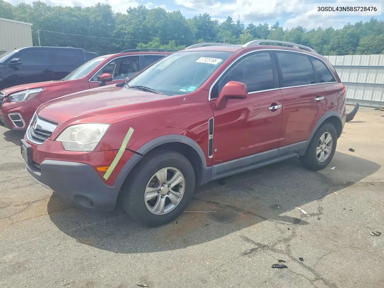2008 Saturn Vue Xe VIN: 3GSDL43N58S728476 Lot: 57328186