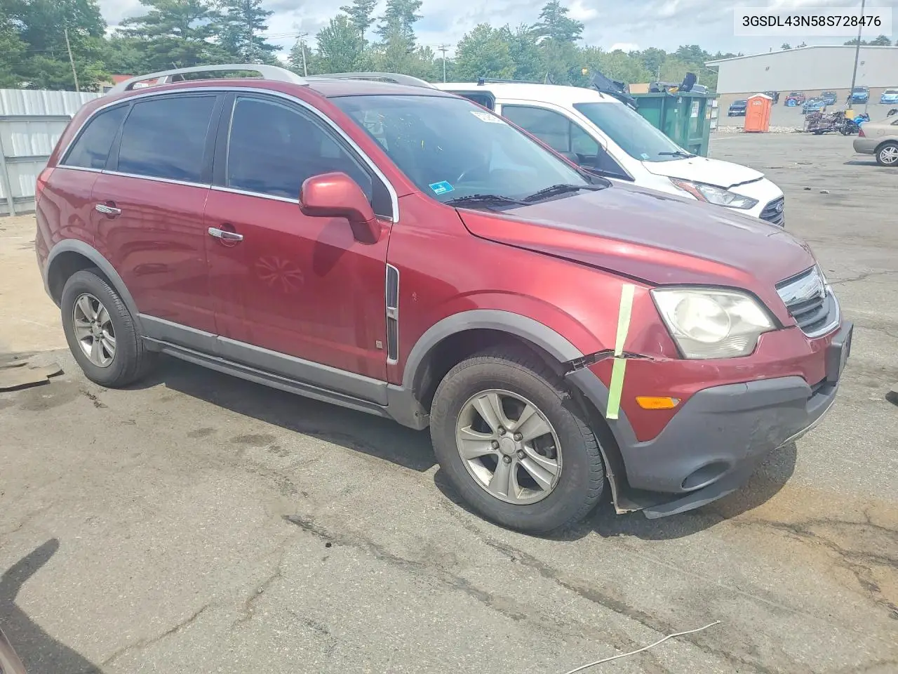 2008 Saturn Vue Xe VIN: 3GSDL43N58S728476 Lot: 57328186
