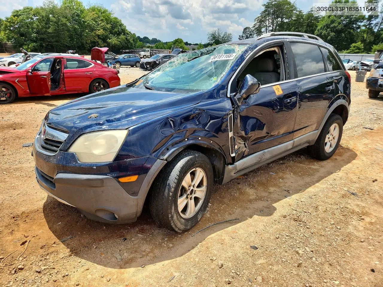 2008 Saturn Vue Xe VIN: 3GSCL33P18S511644 Lot: 58181166