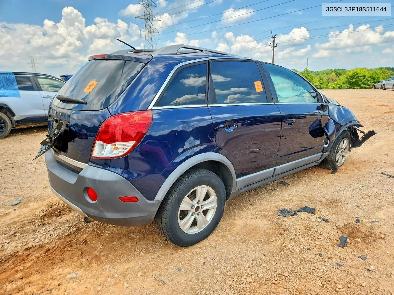 2008 Saturn Vue Xe VIN: 3GSCL33P18S511644 Lot: 58181166