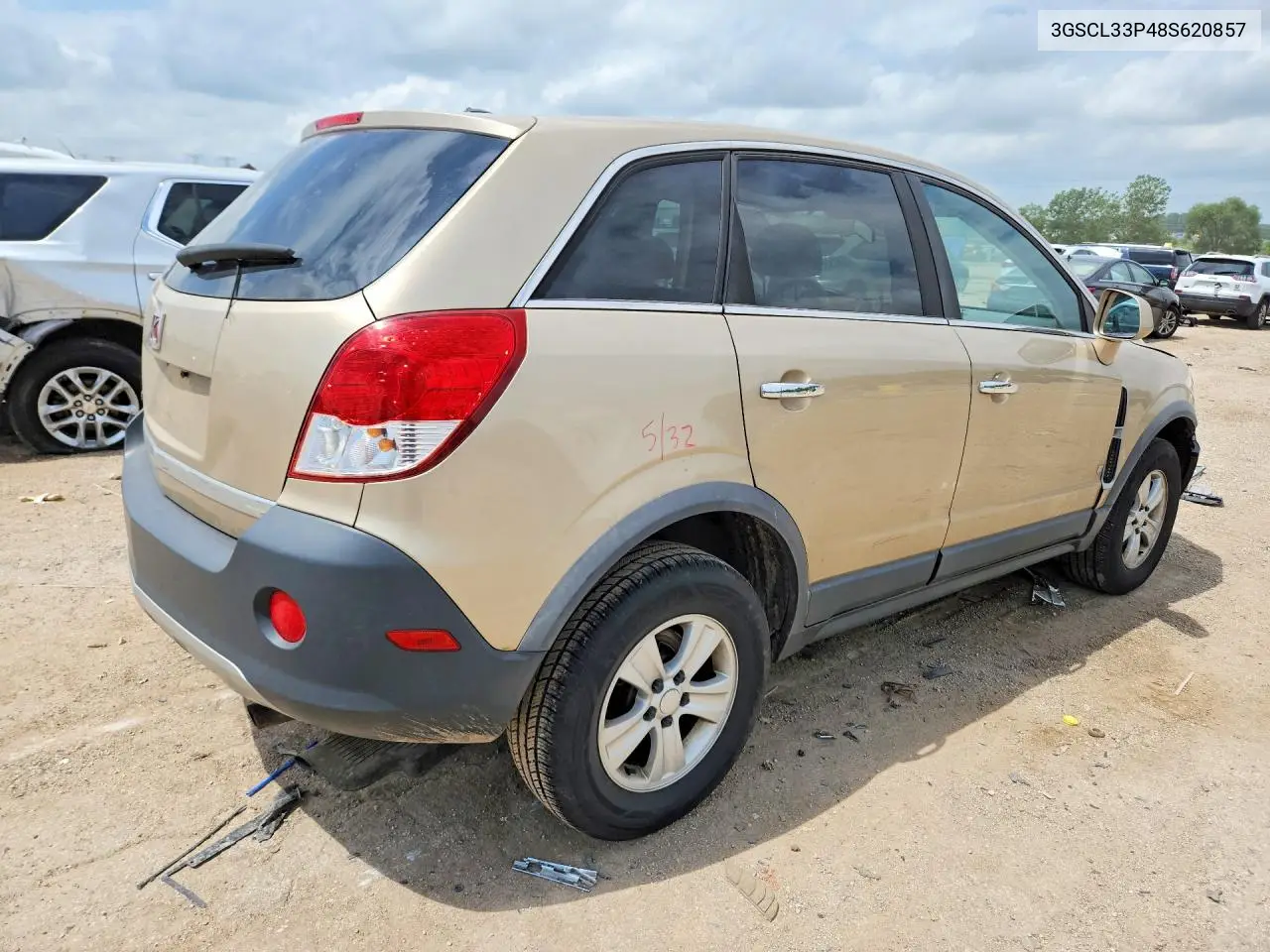 2008 Saturn Vue Xe VIN: 3GSCL33P48S620857 Lot: 58899596