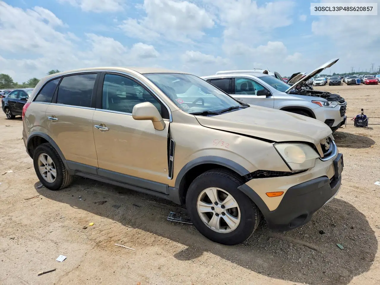 2008 Saturn Vue Xe VIN: 3GSCL33P48S620857 Lot: 58899596
