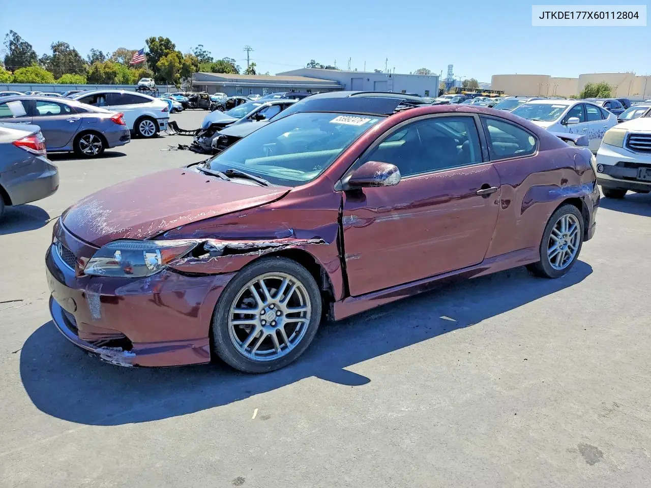 2006 Scion Tc Base VIN: JTKDE177X60112804 Lot: 55992476