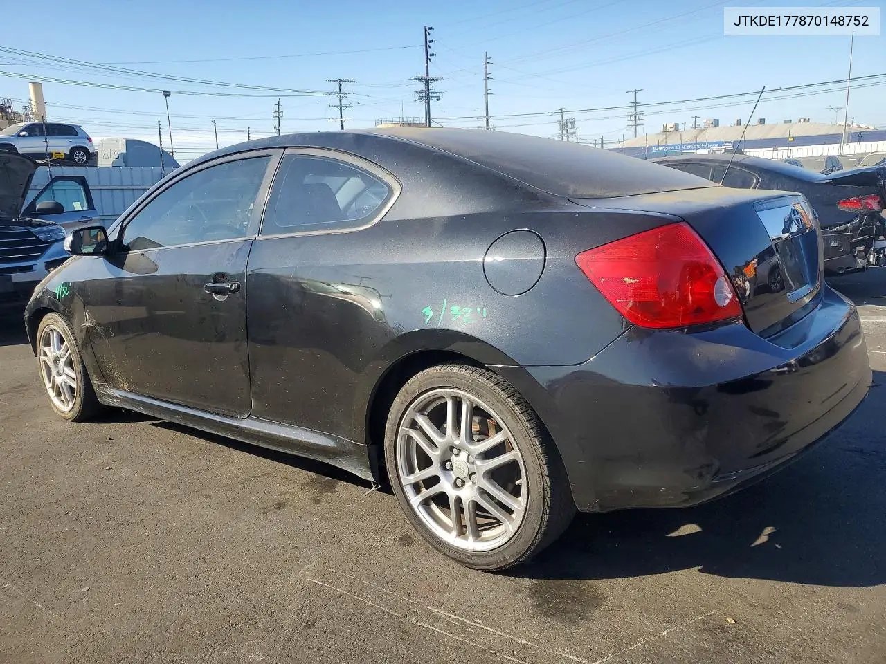 2007 Scion Tc Base VIN: JTKDE177870148752 Lot: 57168736