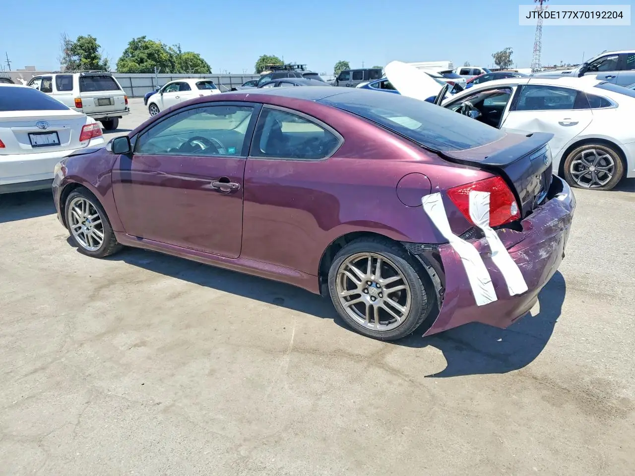 2007 Scion Tc Base VIN: JTKDE177X70192204 Lot: 58307446
