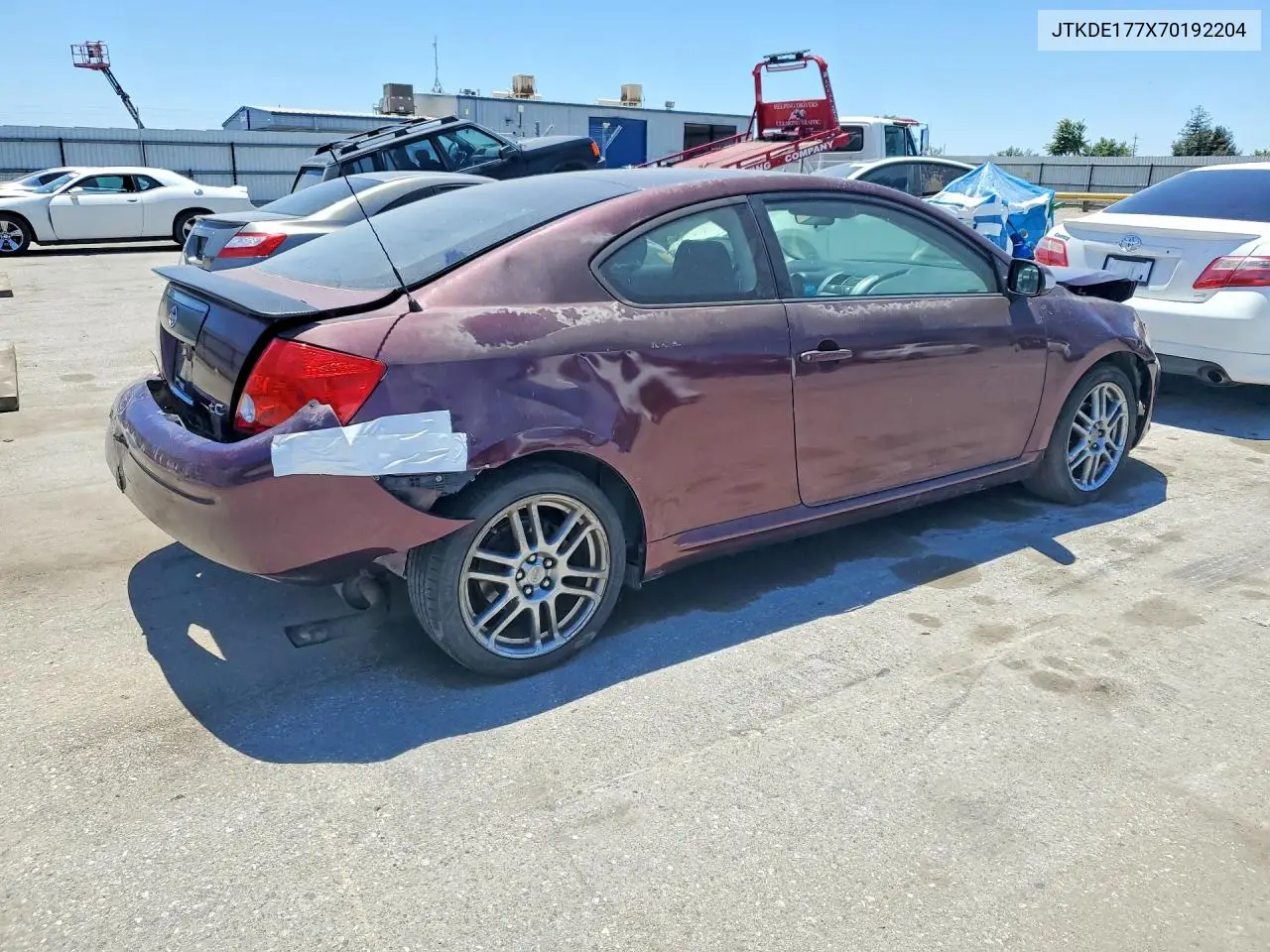 2007 Scion Tc Base VIN: JTKDE177X70192204 Lot: 58307446