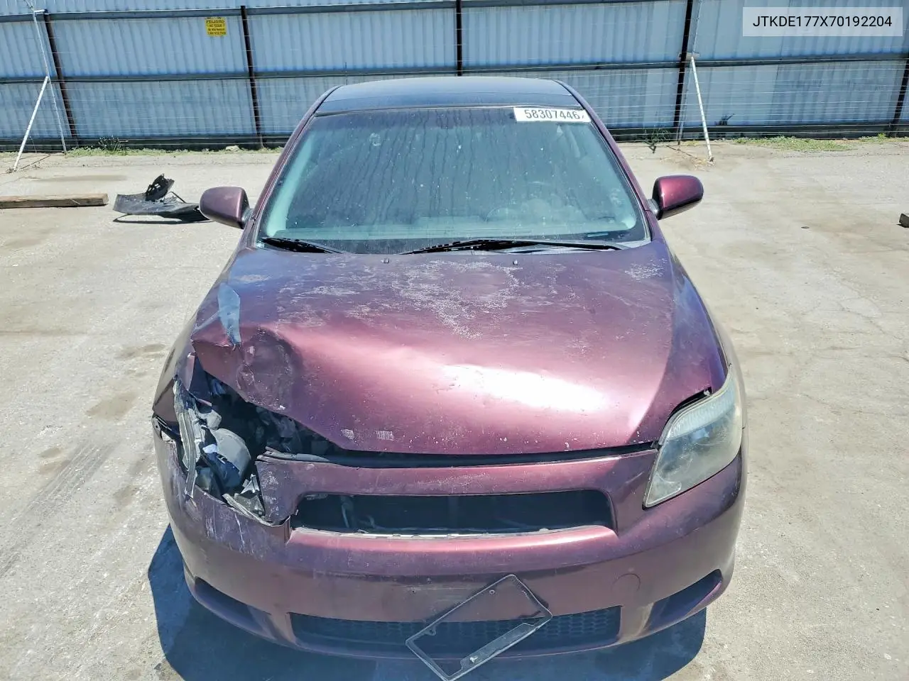 2007 Scion Tc Base VIN: JTKDE177X70192204 Lot: 58307446