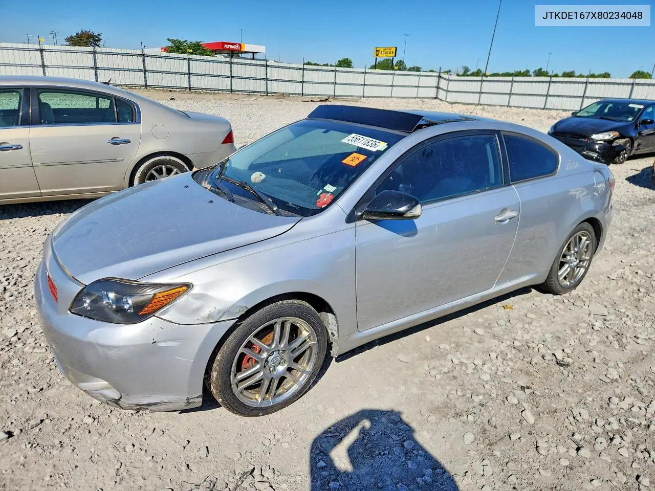 2008 Scion Tc Base VIN: JTKDE167X80234048 Lot: 55611836