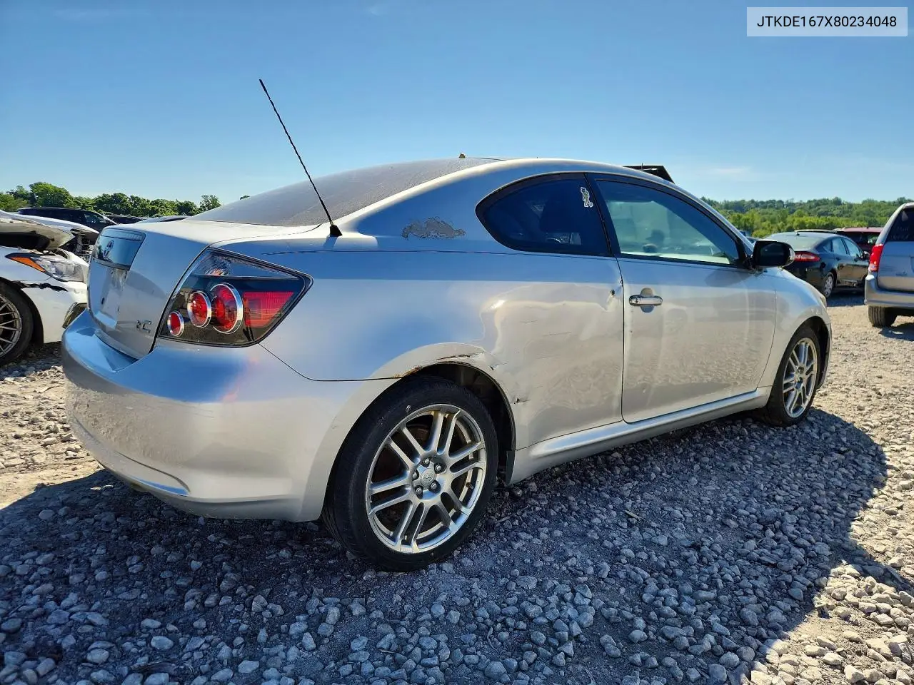 2008 Scion Tc Base VIN: JTKDE167X80234048 Lot: 55611836