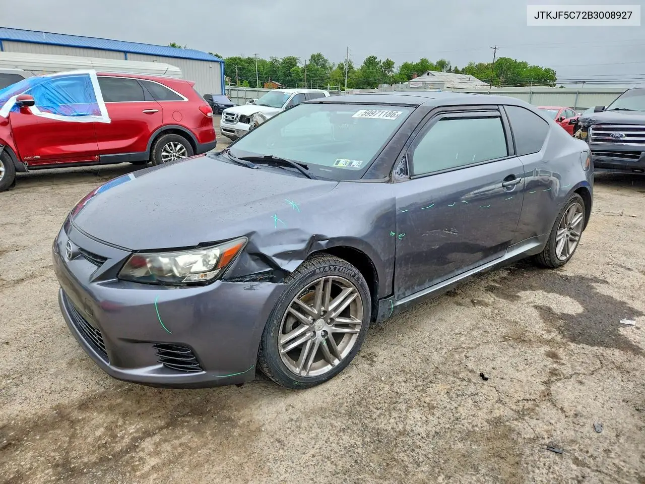 2011 Scion Tc Base VIN: JTKJF5C72B3008927 Lot: 59971186