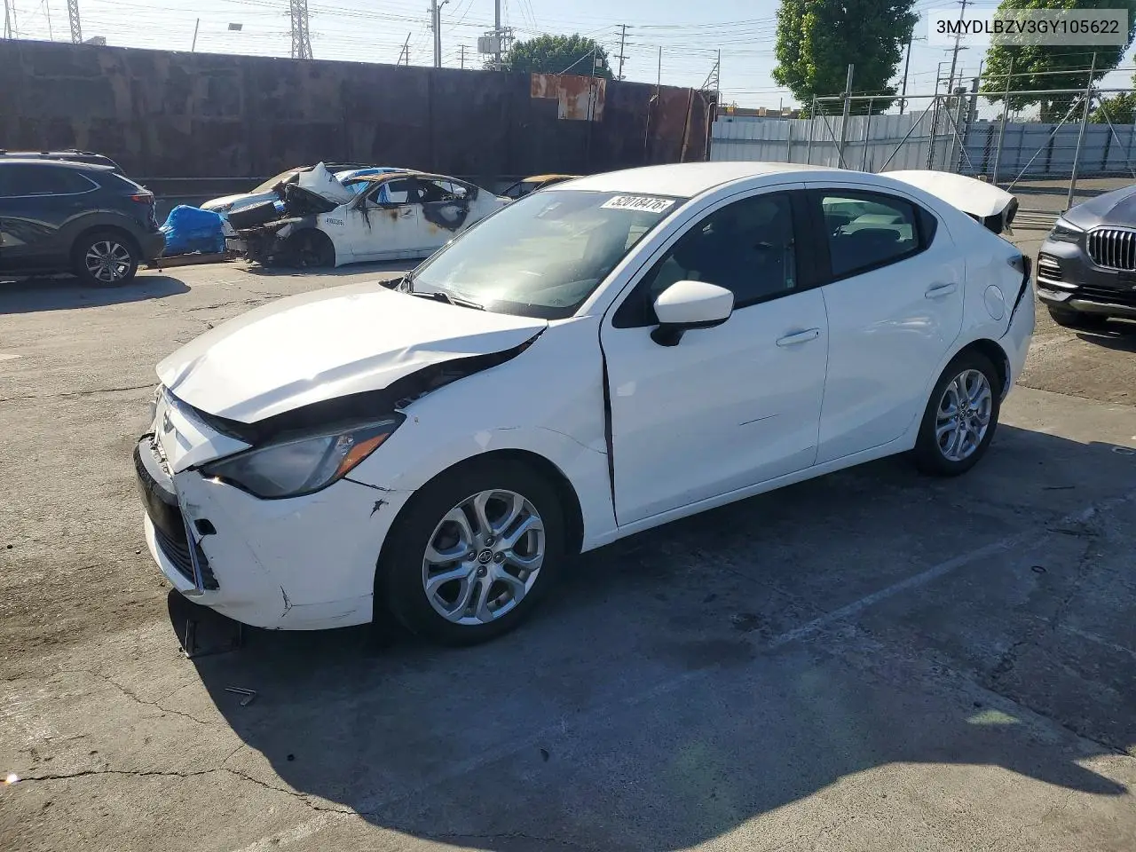2016 Scion Ia Base VIN: 3MYDLBZV3GY105622 Lot: 52018476