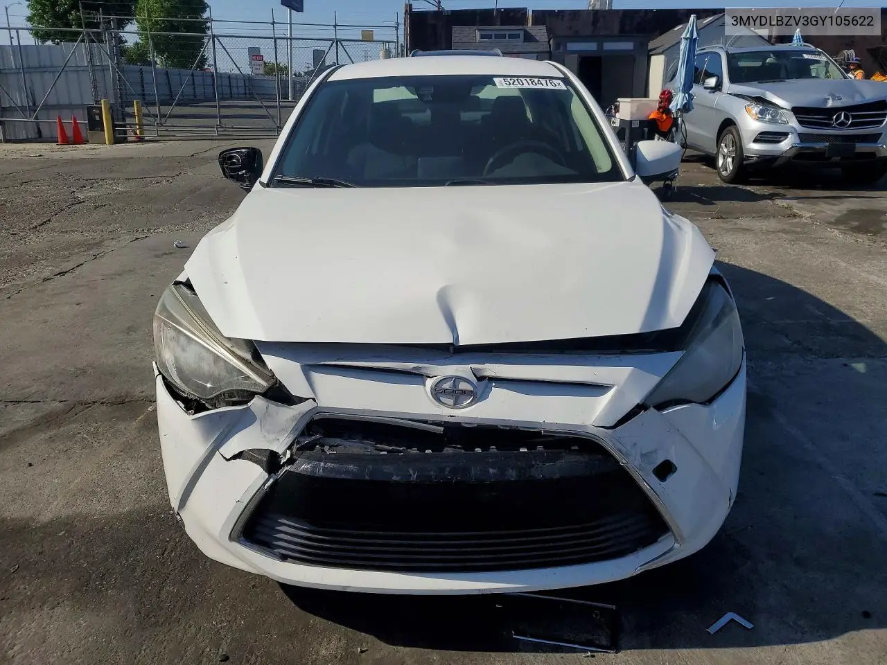 2016 Scion Ia Base VIN: 3MYDLBZV3GY105622 Lot: 52018476