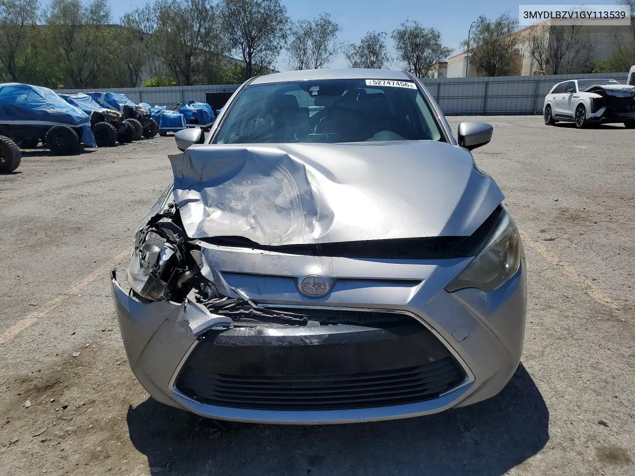 2016 Scion Ia Base VIN: 3MYDLBZV1GY113539 Lot: 52747456