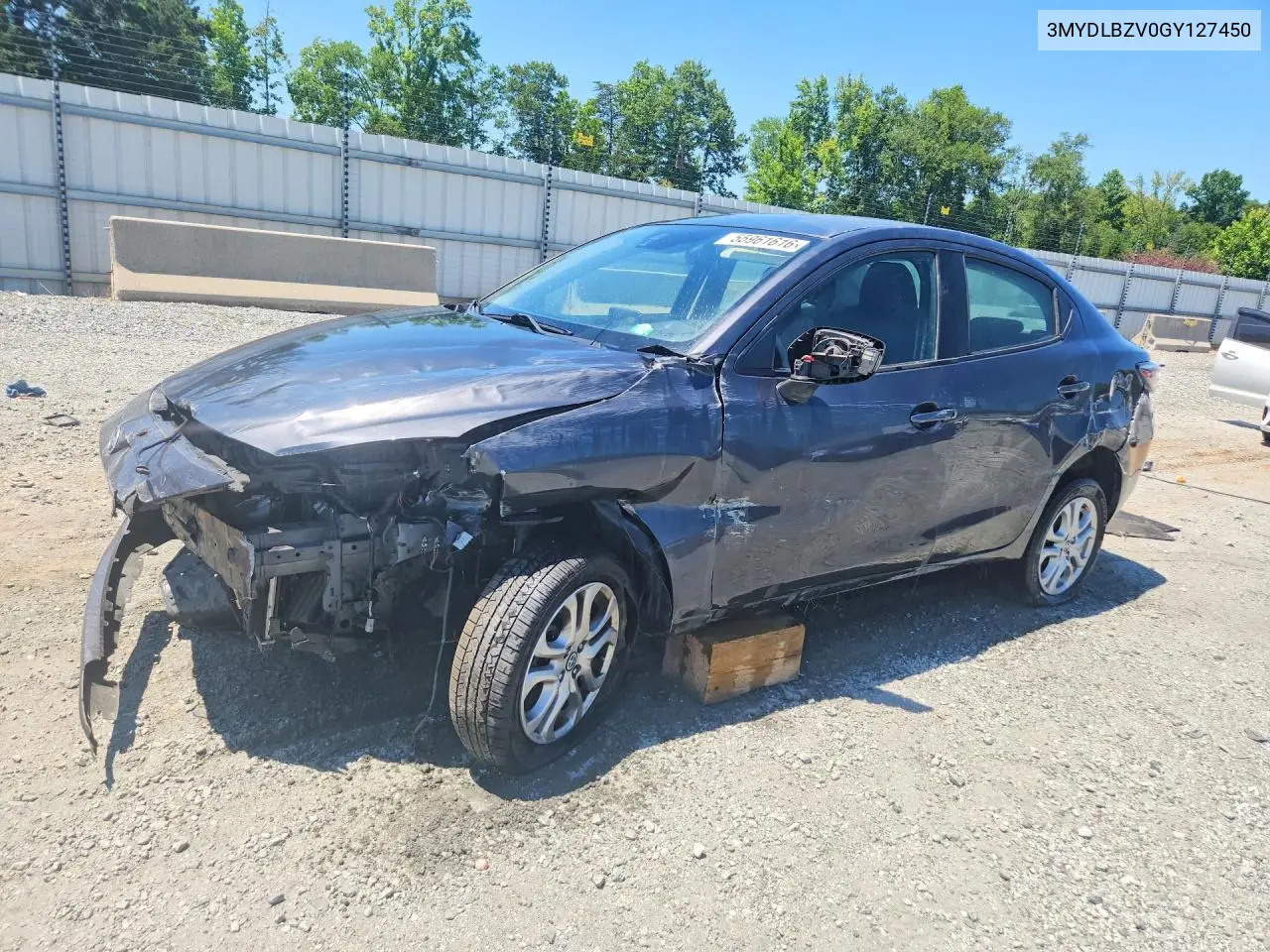 2016 Scion Ia Base VIN: 3MYDLBZV0GY127450 Lot: 55961616