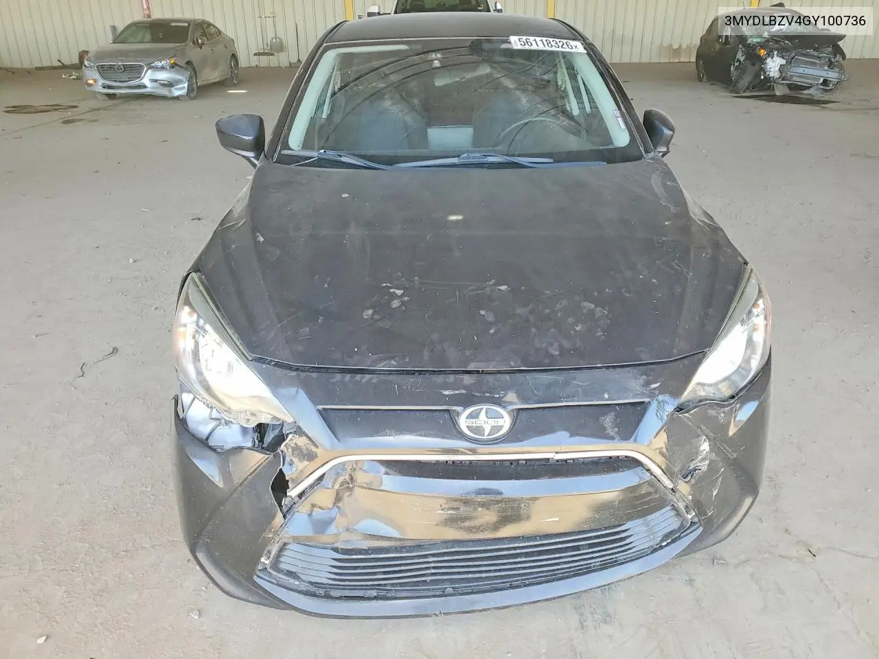 2016 Scion Ia Base VIN: 3MYDLBZV4GY100736 Lot: 56118326