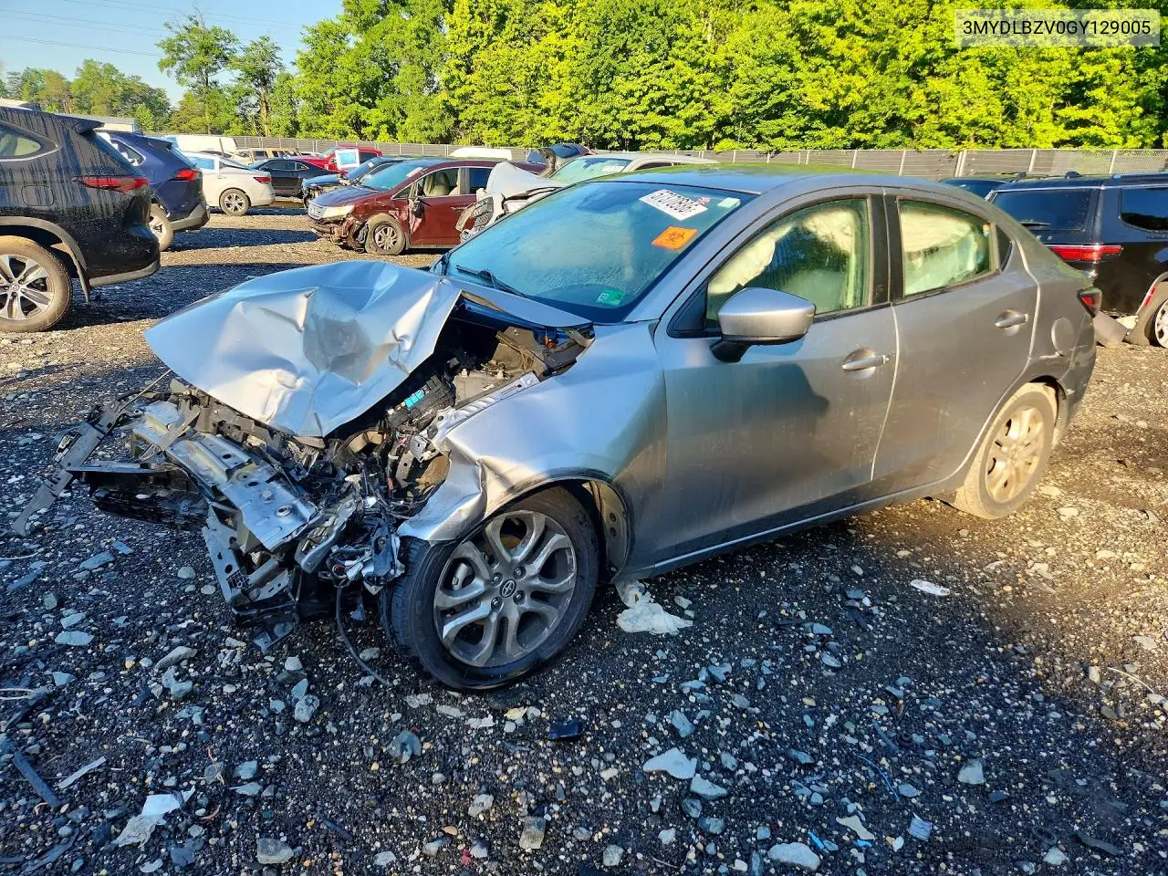 2016 Scion Ia Base VIN: 3MYDLBZV0GY129005 Lot: 57370886
