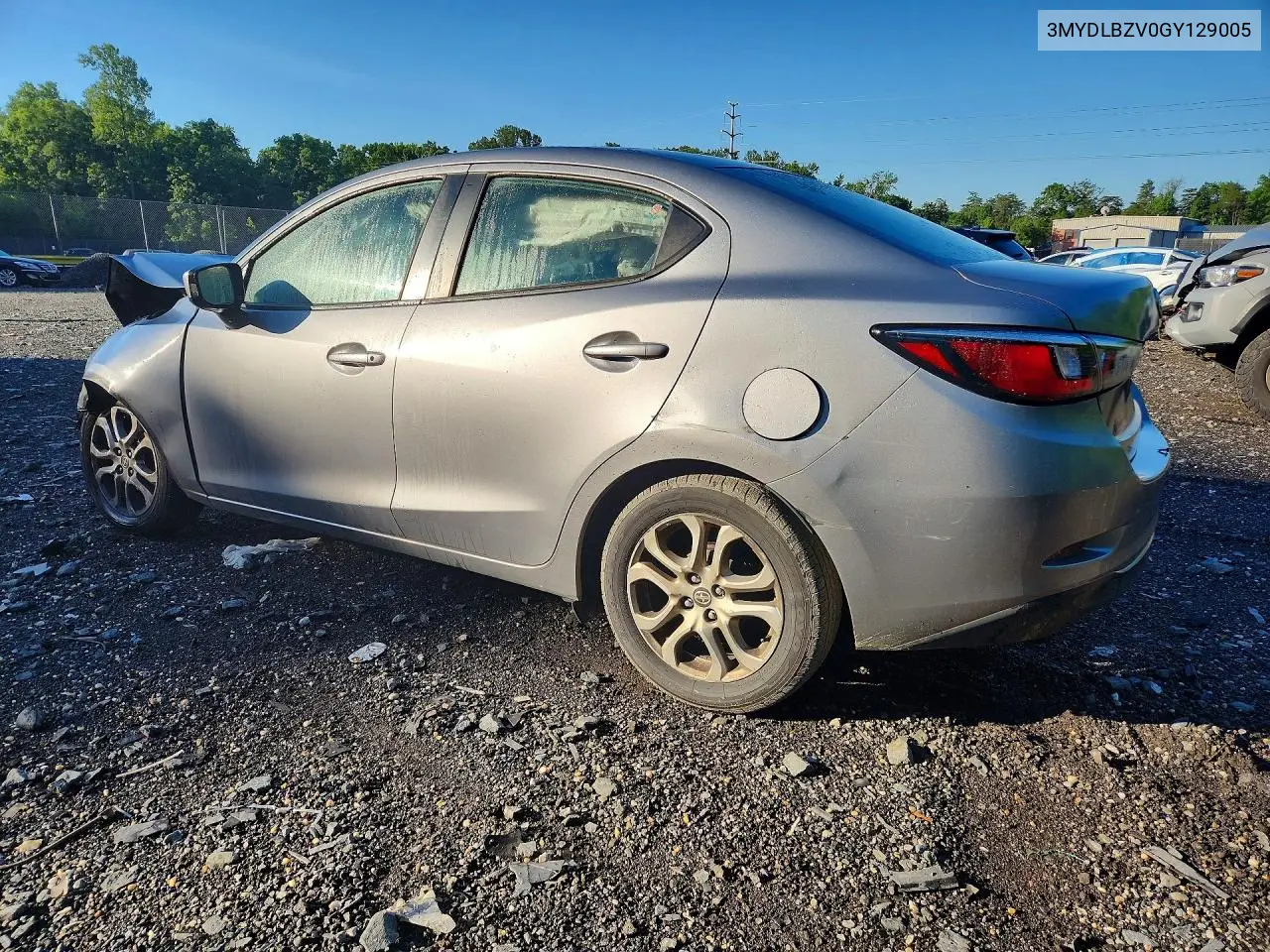 2016 Scion Ia Base VIN: 3MYDLBZV0GY129005 Lot: 57370886