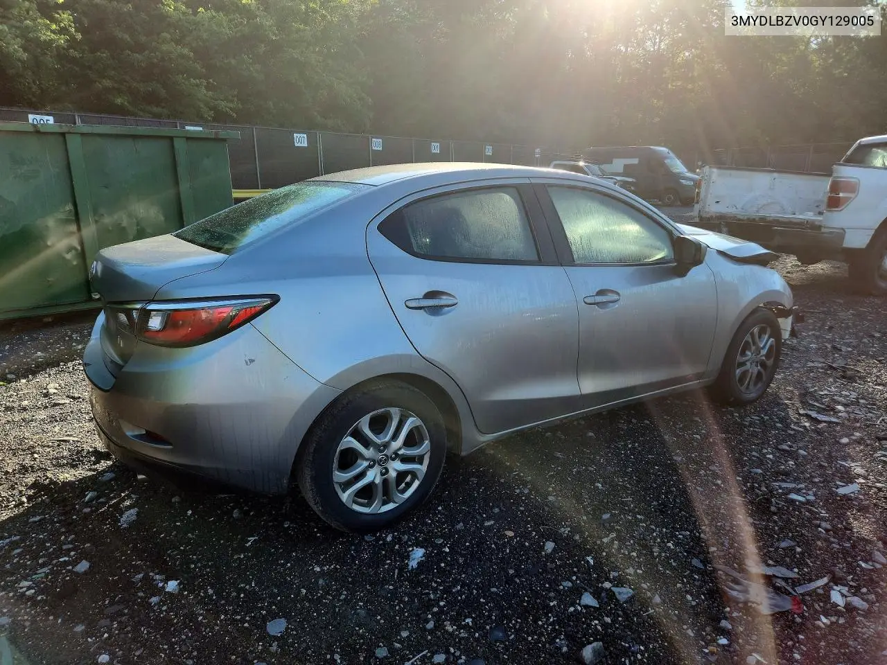 2016 Scion Ia Base VIN: 3MYDLBZV0GY129005 Lot: 57370886