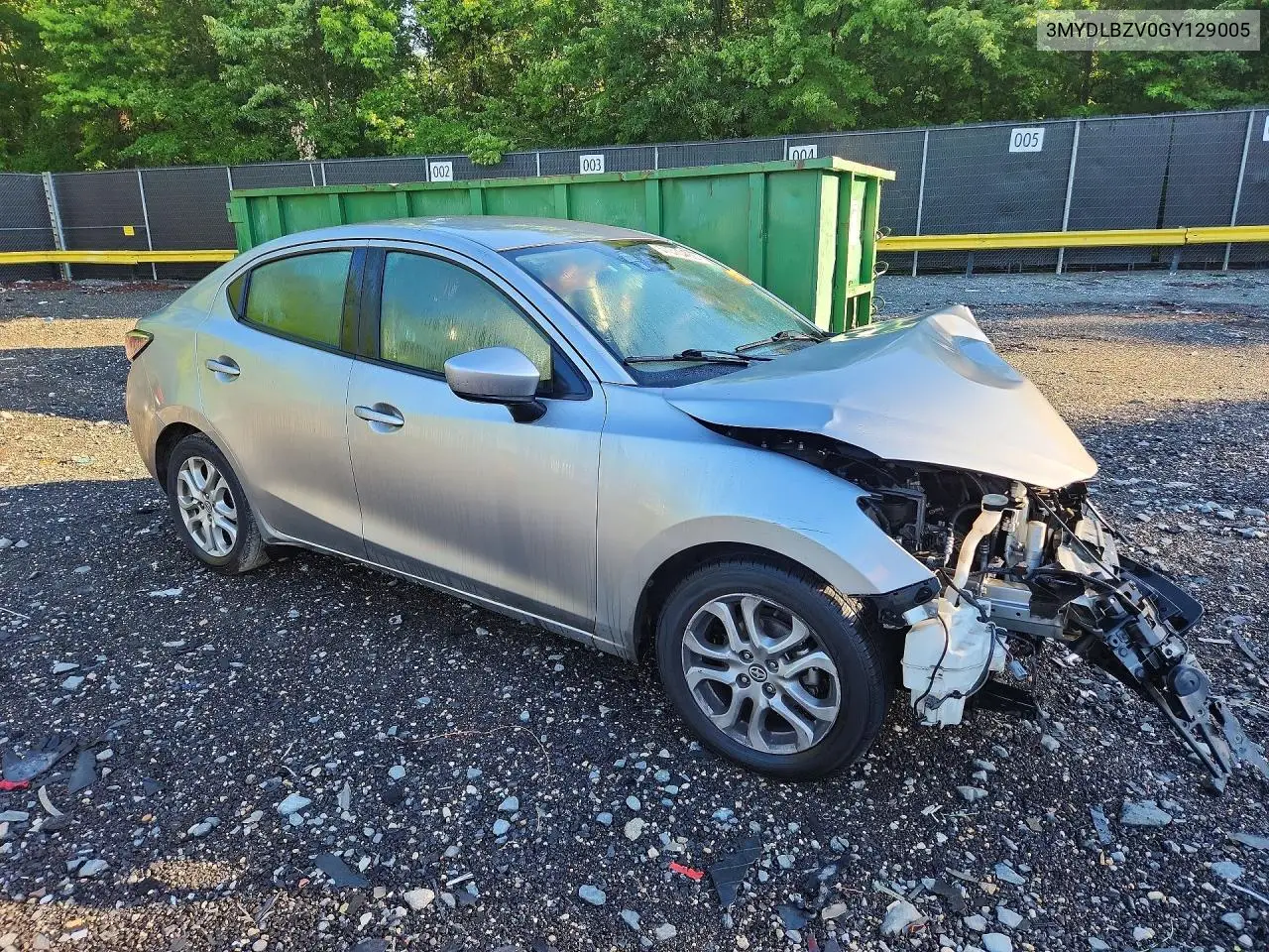 2016 Scion Ia Base VIN: 3MYDLBZV0GY129005 Lot: 57370886