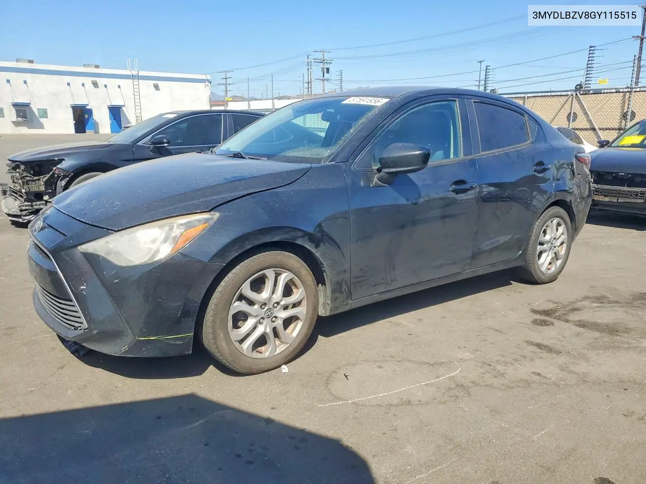 2016 Scion Ia Base VIN: 3MYDLBZV8GY115515 Lot: 57591856