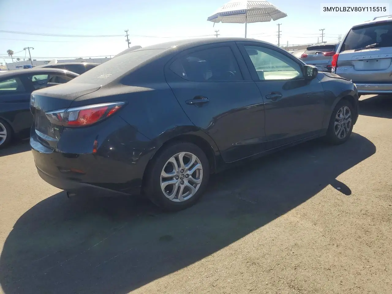 2016 Scion Ia Base VIN: 3MYDLBZV8GY115515 Lot: 57591856