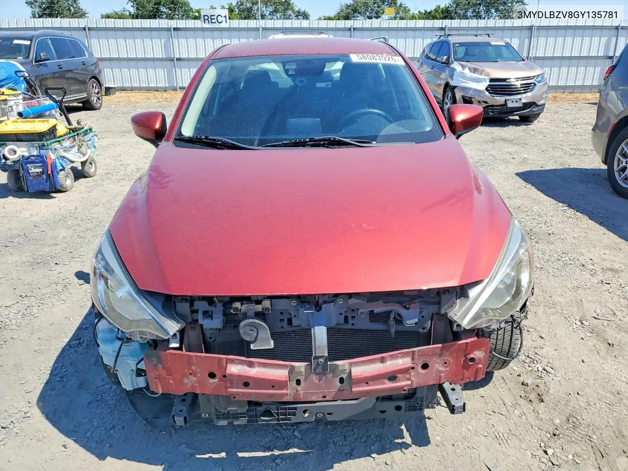 2016 Scion Ia Base VIN: 3MYDLBZV8GY135781 Lot: 58083926