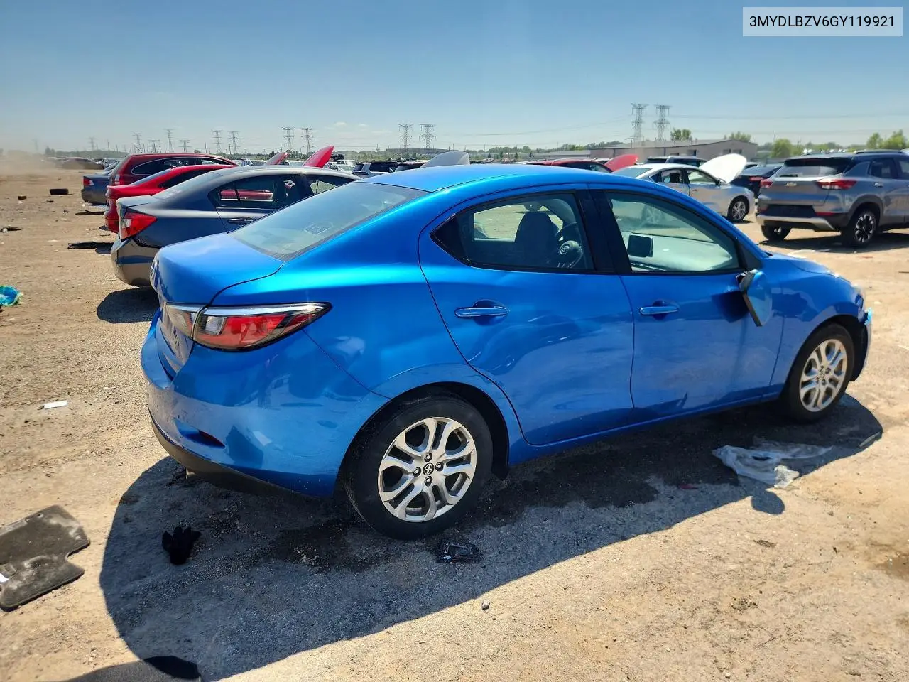 2016 Scion Ia Base VIN: 3MYDLBZV6GY119921 Lot: 58976026