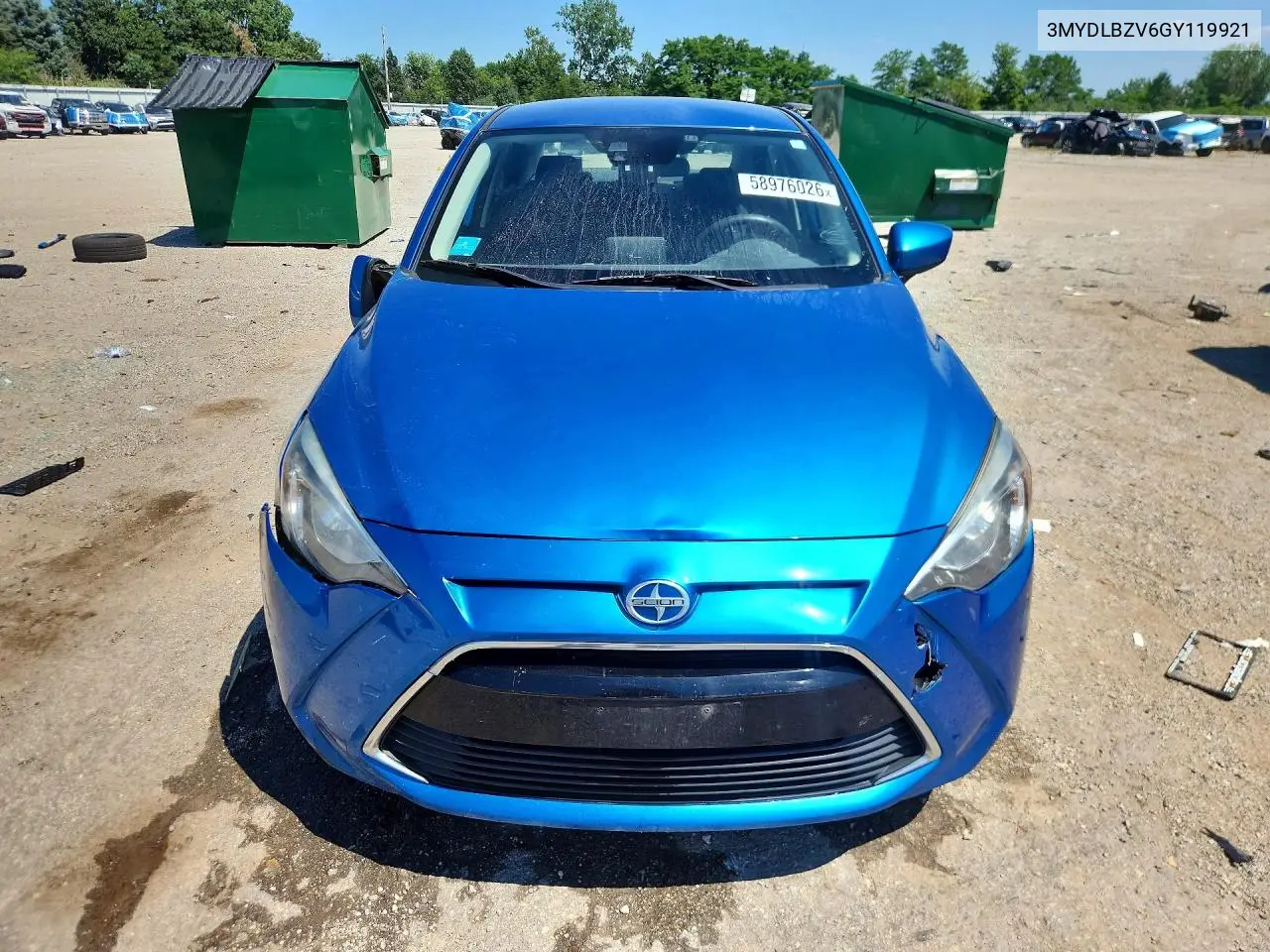 2016 Scion Ia Base VIN: 3MYDLBZV6GY119921 Lot: 58976026
