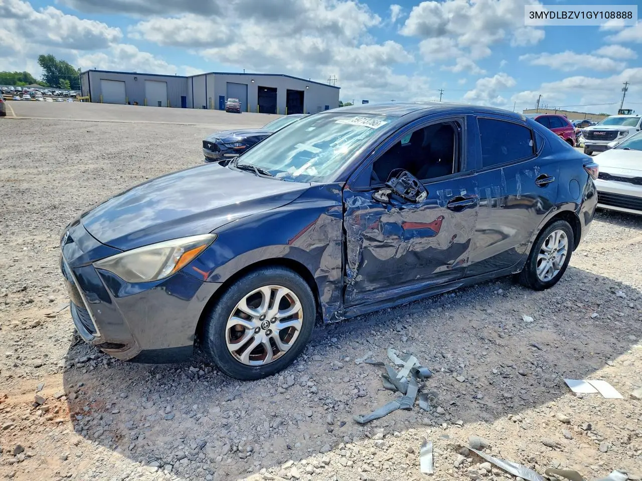 2016 Scion Ia Base VIN: 3MYDLBZV1GY108888 Lot: 59713766