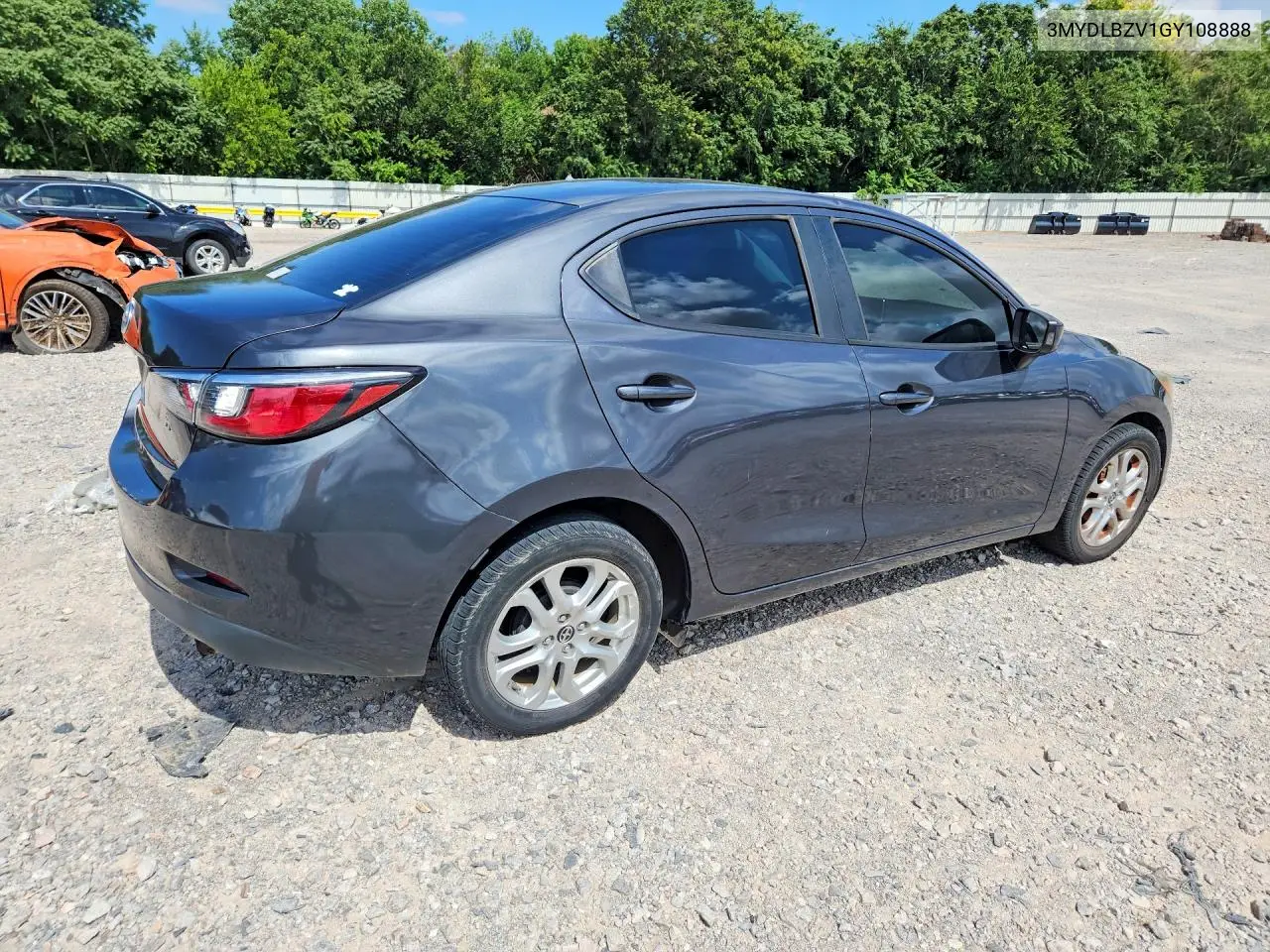 2016 Scion Ia Base VIN: 3MYDLBZV1GY108888 Lot: 59713766