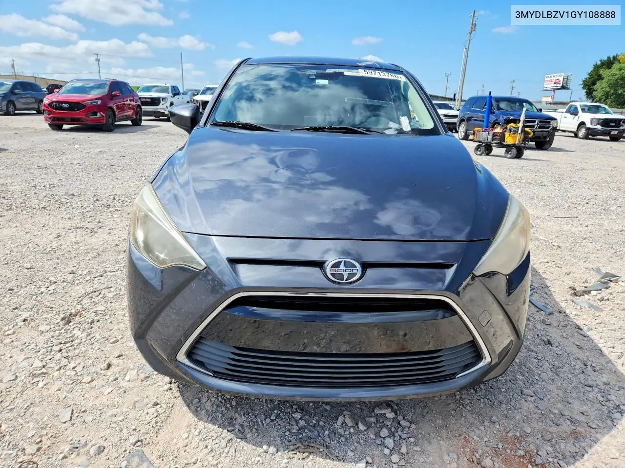 2016 Scion Ia Base VIN: 3MYDLBZV1GY108888 Lot: 59713766
