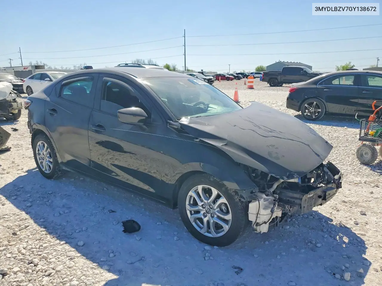 2016 Scion Ia Base VIN: 3MYDLBZV7GY138672 Lot: 47093286