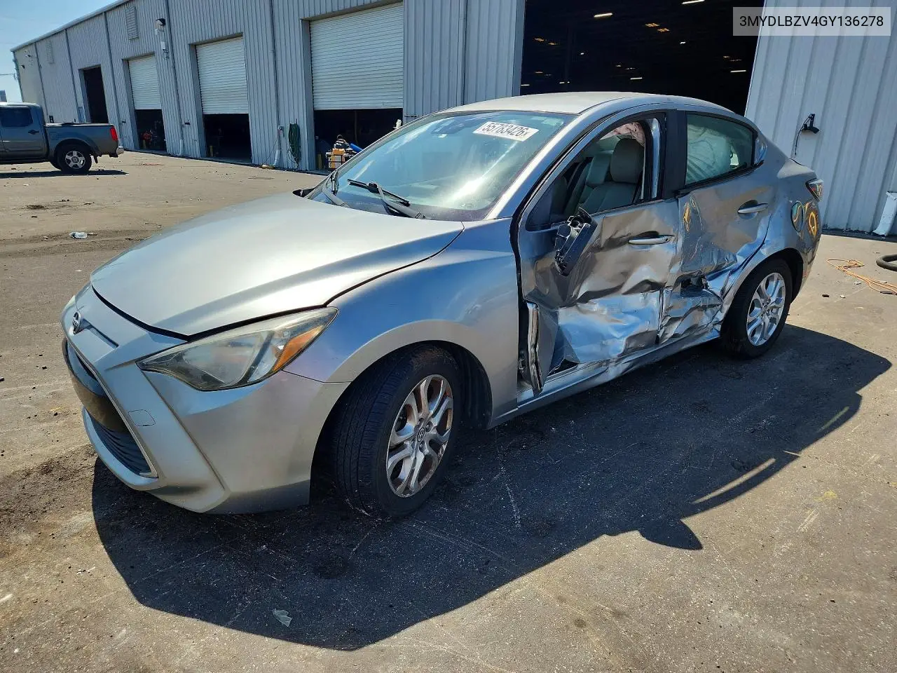 2016 Scion Ia Base VIN: 3MYDLBZV4GY136278 Lot: 55783426